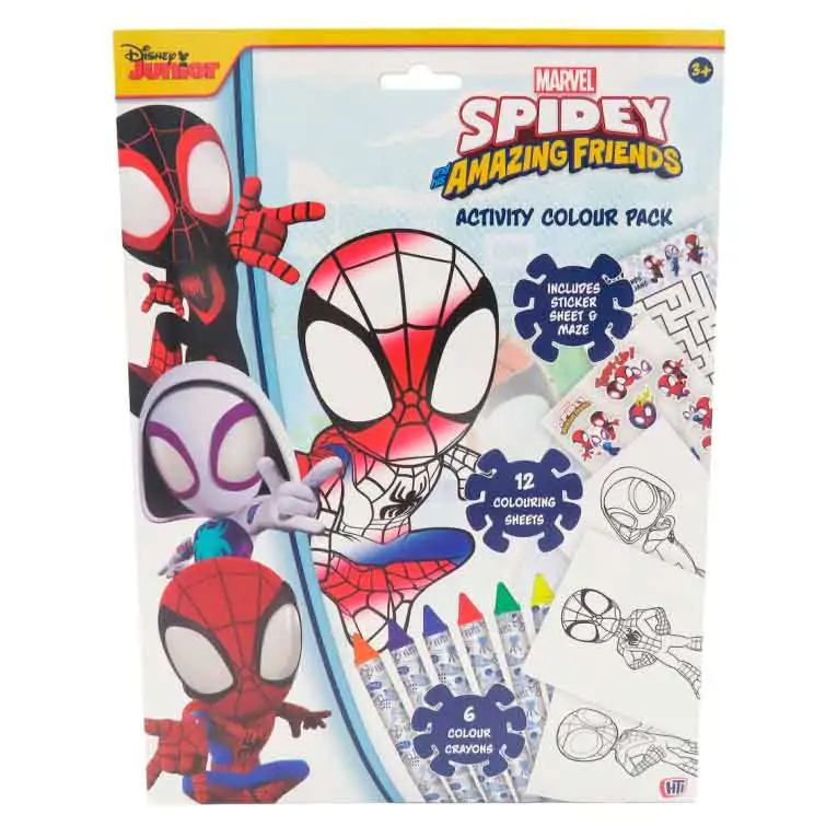 Marvel Spidey Colouring Book z ołówkami i gumkami zdjęcie produktu