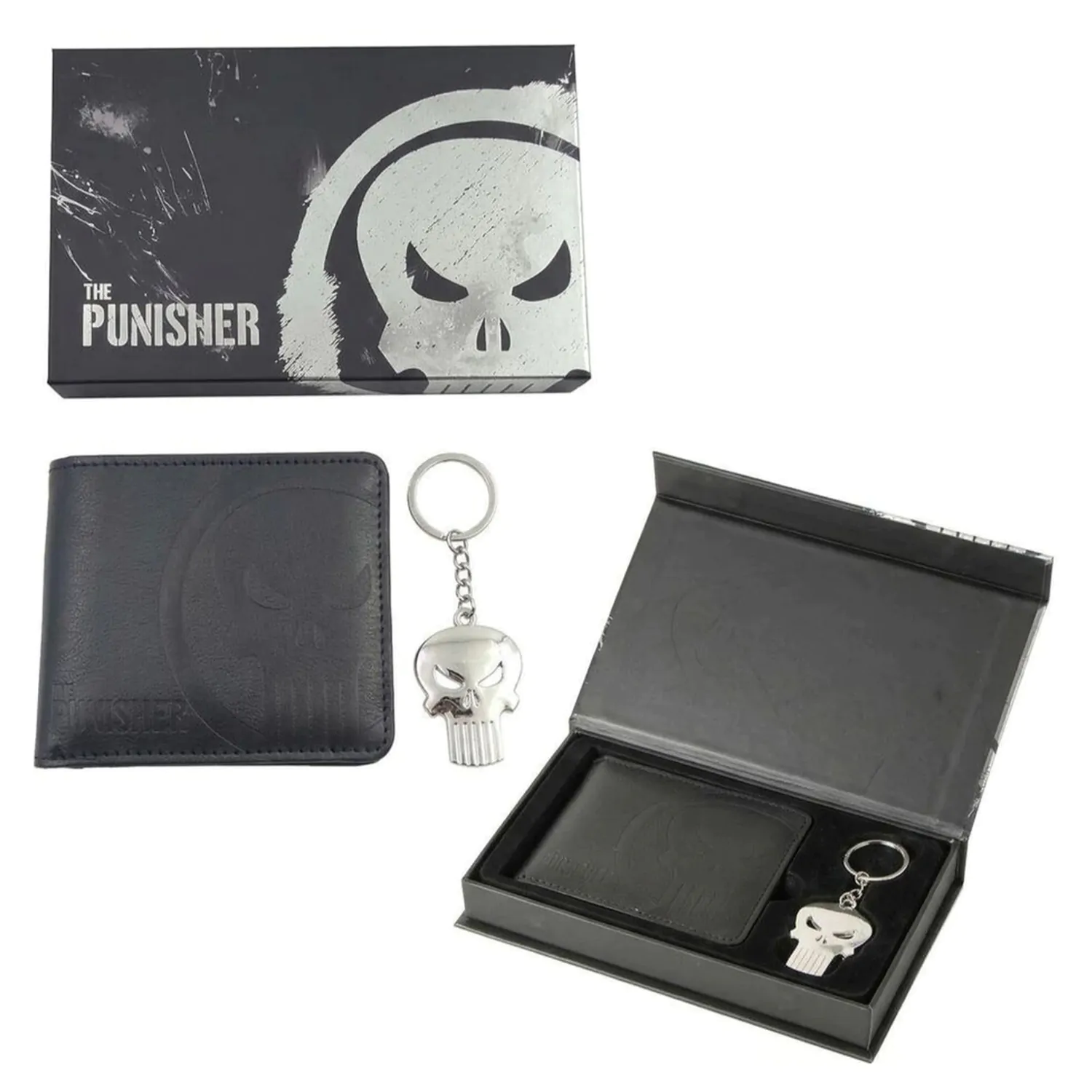 Marvel The Punisher portfel i zestaw prezentowy brelok do kluczy zdjęcie produktu