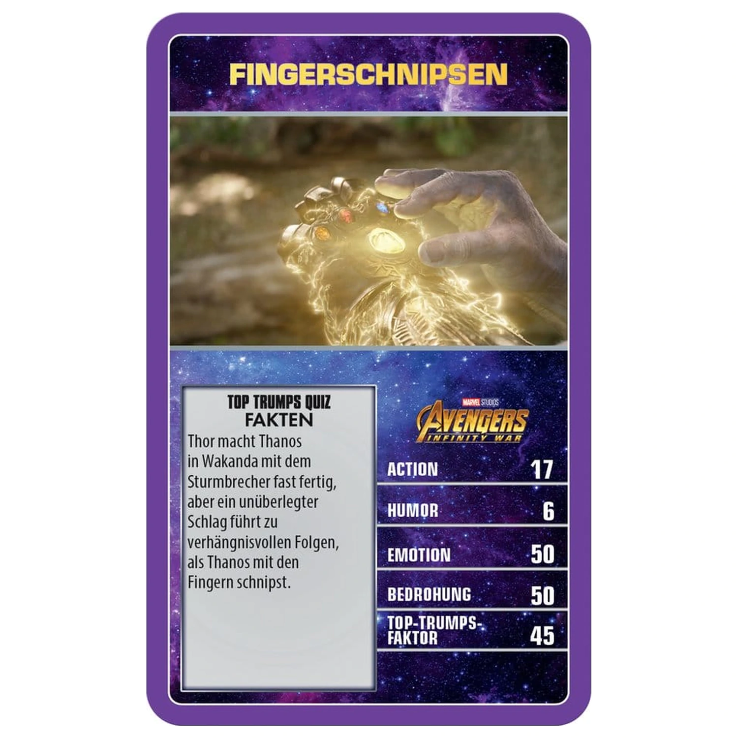 Marvel Card Game Top Trumps Collectables niemiecka wersja zdjęcie produktu