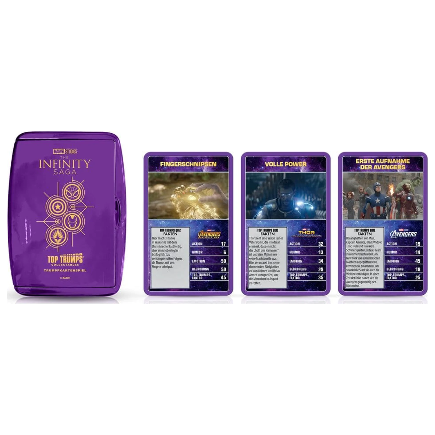 Marvel Card Game Top Trumps Collectables niemiecka wersja zdjęcie produktu