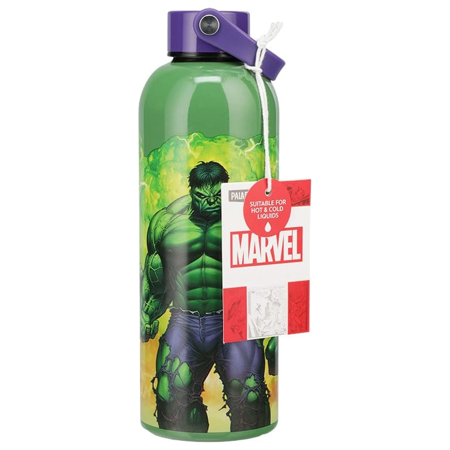 Marvel Universe Metalowa Butelka na wodę Hulk z Uchwytem do przenoszenia zdjęcie produktu