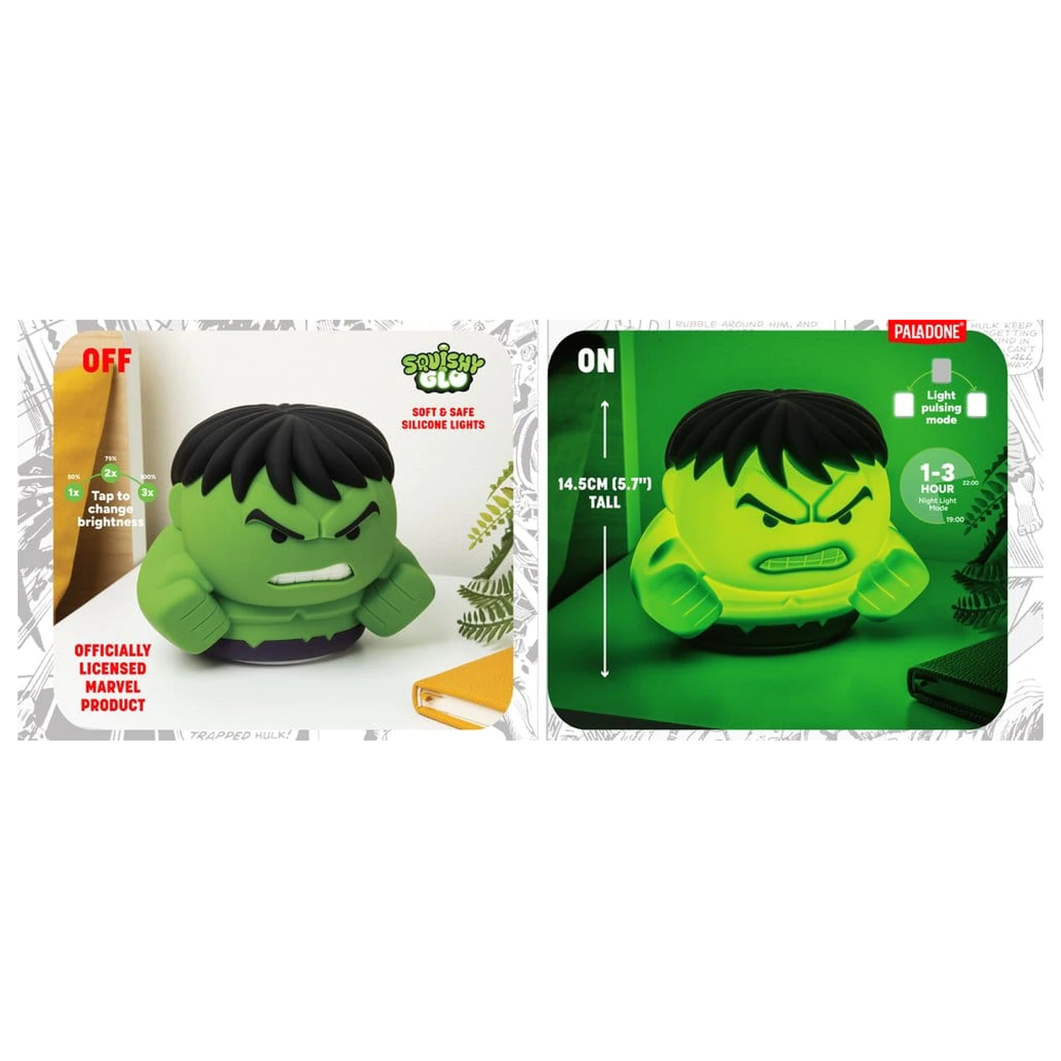 Marvel Universe SquishyGlo Silicon Light Hulk 15 cm zdjęcie produktu