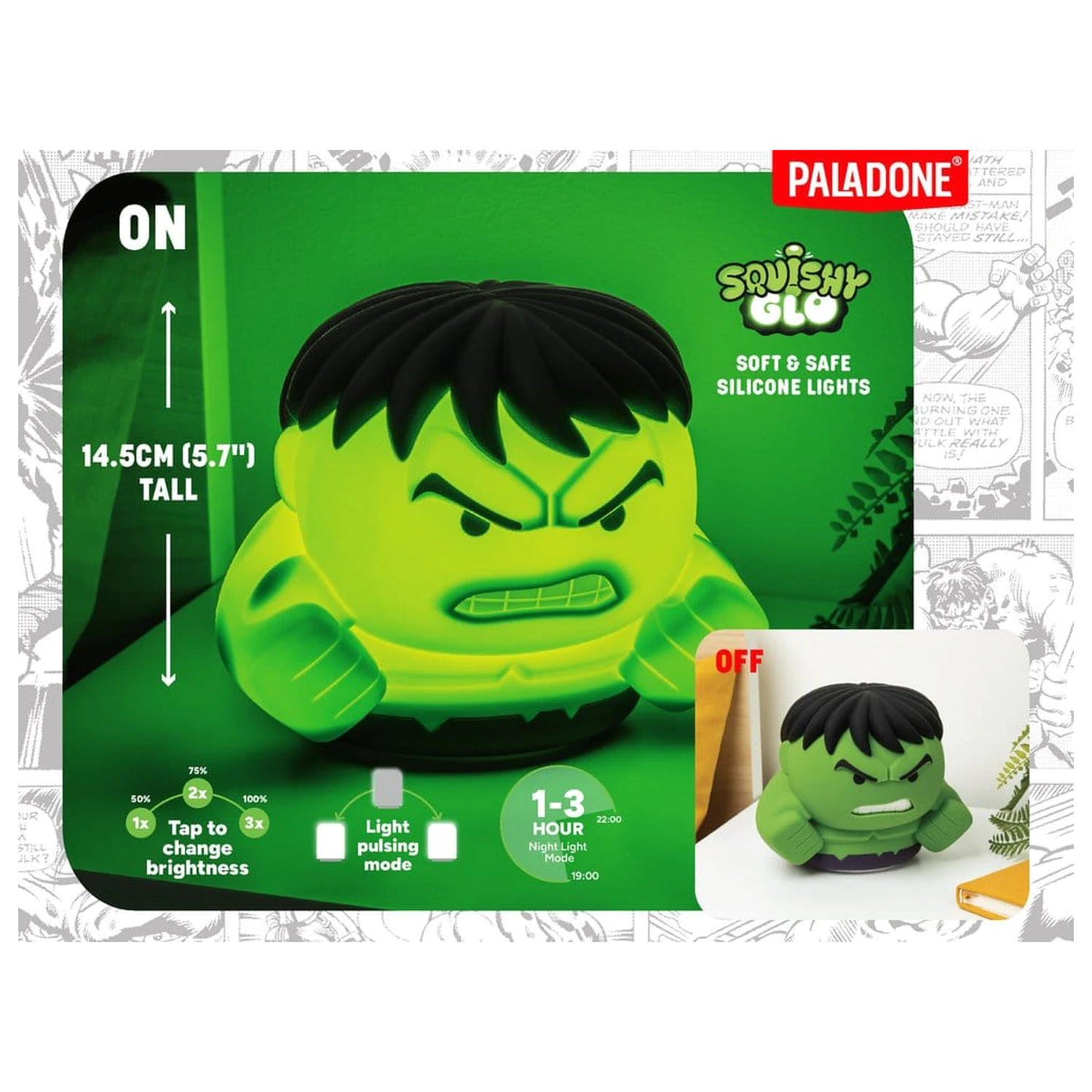 Marvel Universe SquishyGlo Silicon Light Hulk 15 cm zdjęcie produktu