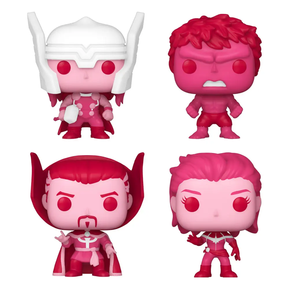 Marvel Walentynki Pocket POP! Figurka winylowa 4-Pack 4 cm zdjęcie produktu