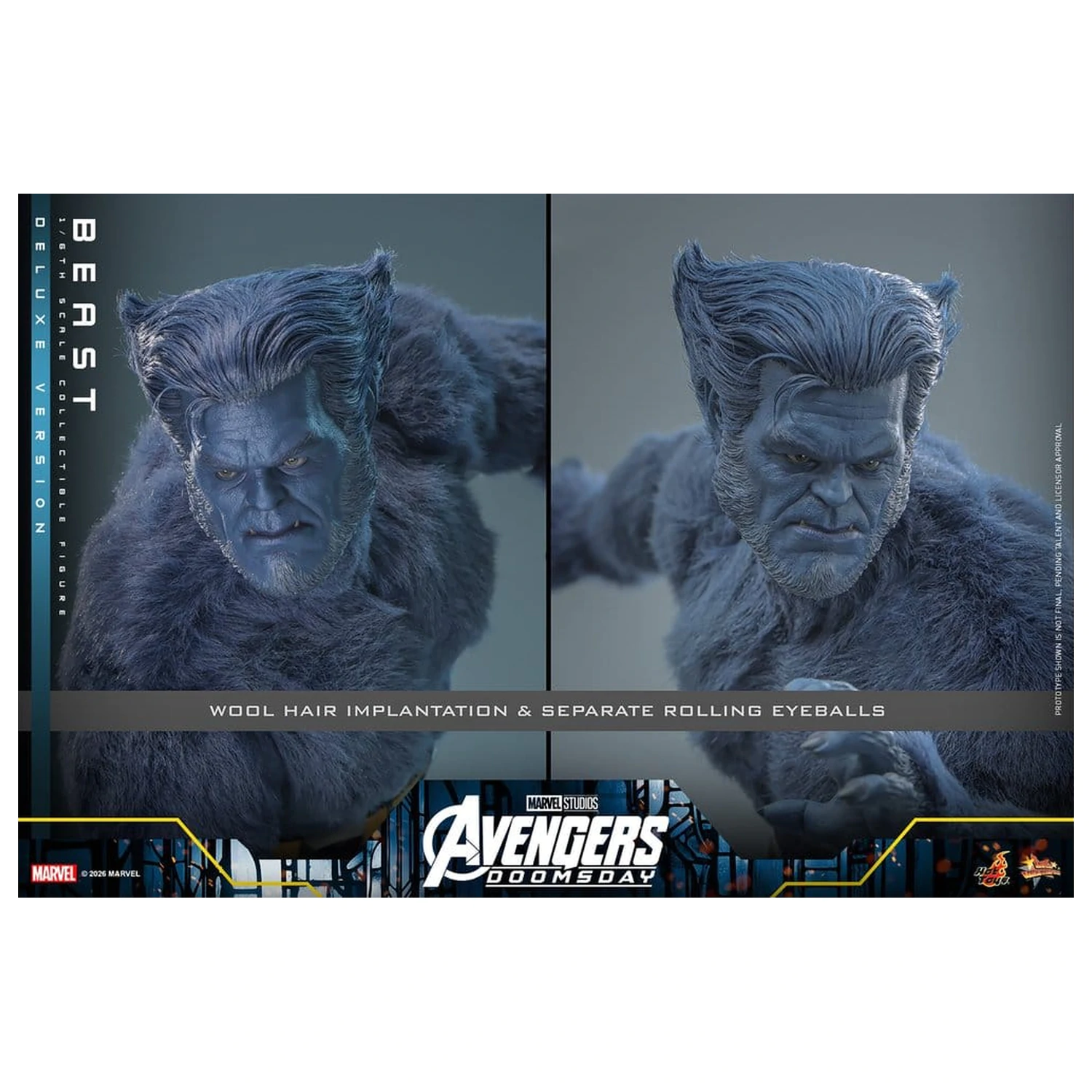 Marvel X-Men Movie Masterpiece figurka akcji 1/6 Beast Deluxe Version 33 cm zdjęcie produktu