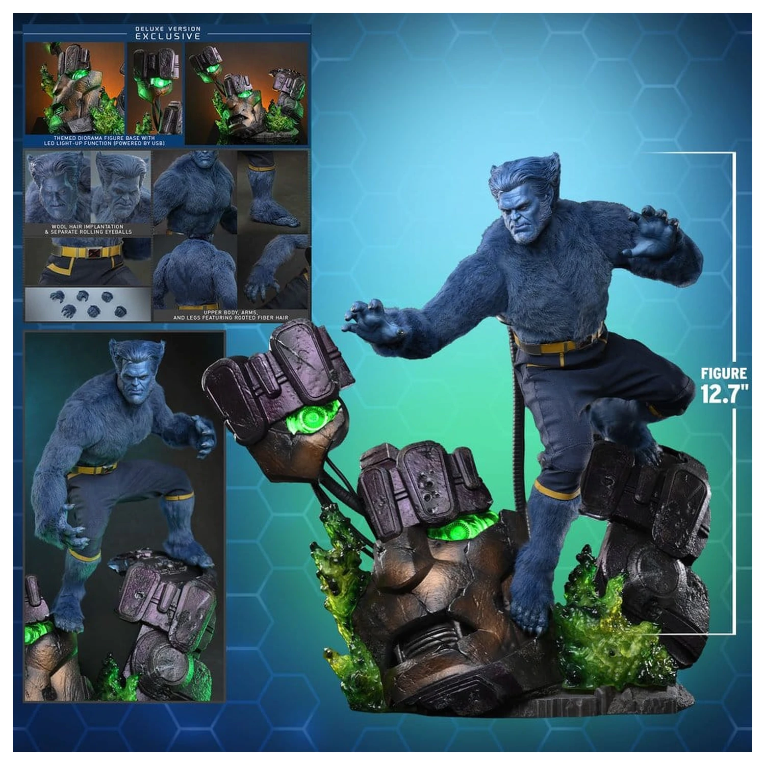 Marvel X-Men Movie Masterpiece figurka akcji 1/6 Beast Deluxe Version 33 cm zdjęcie produktu