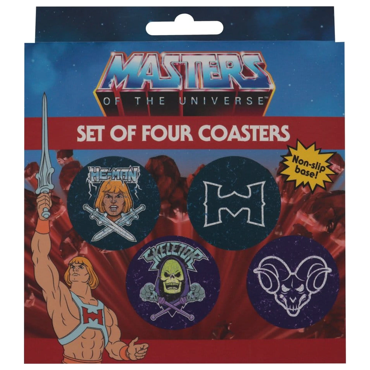 Masters of the Universe Podstawki 4-pak z Nadrukowanego Metalu zdjęcie produktu