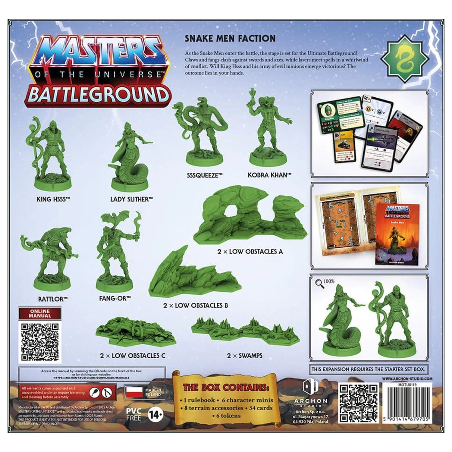 Masters of the Universe: Battleground Miniatures Game Wave 8: Snake Men Faction *German Version* zdjęcie produktu