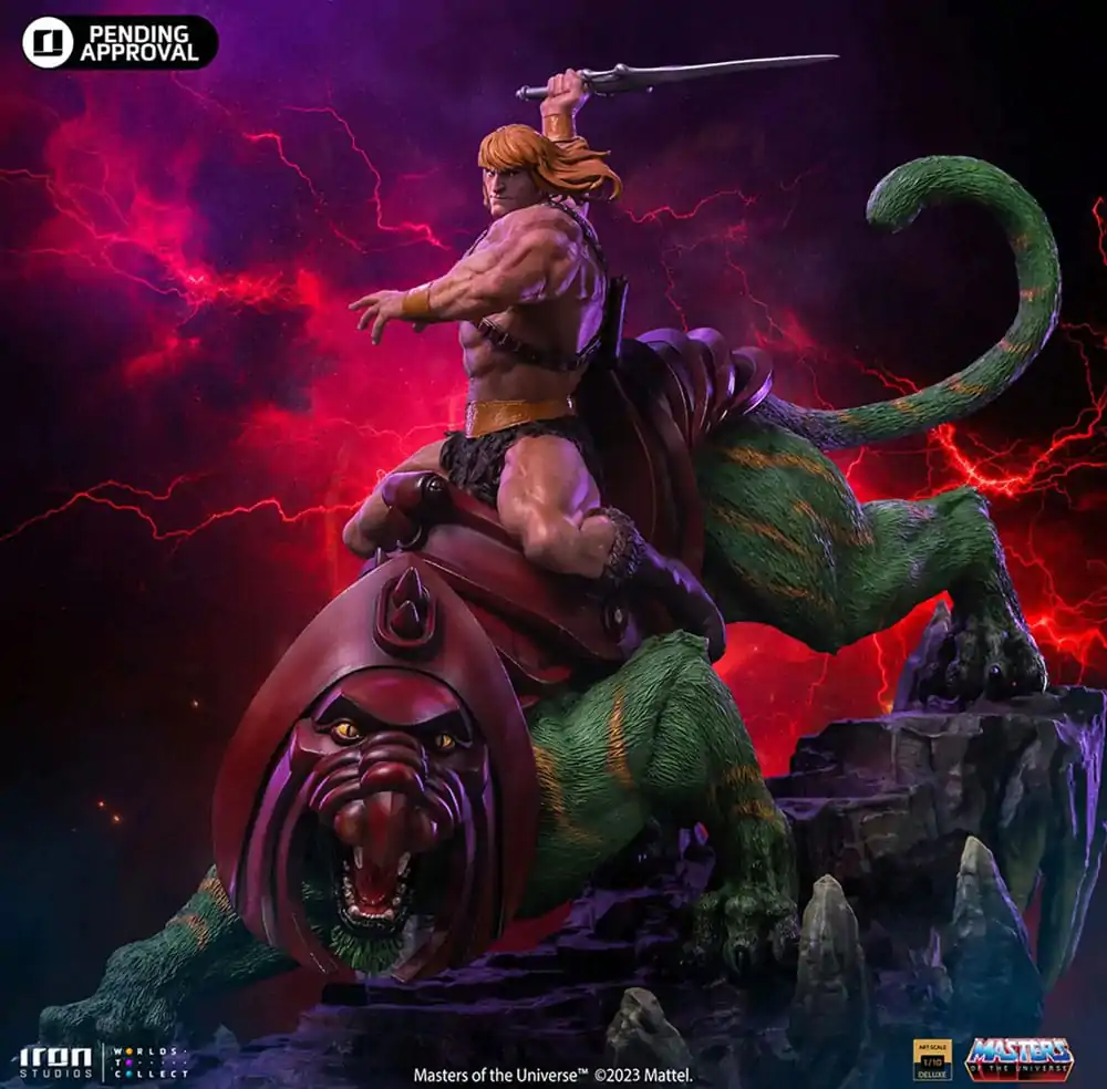 Masters of the Universe Deluxe Art Scale Statue 1/10 He-man and Battle Cat Statua 31 cm zdjęcie produktu