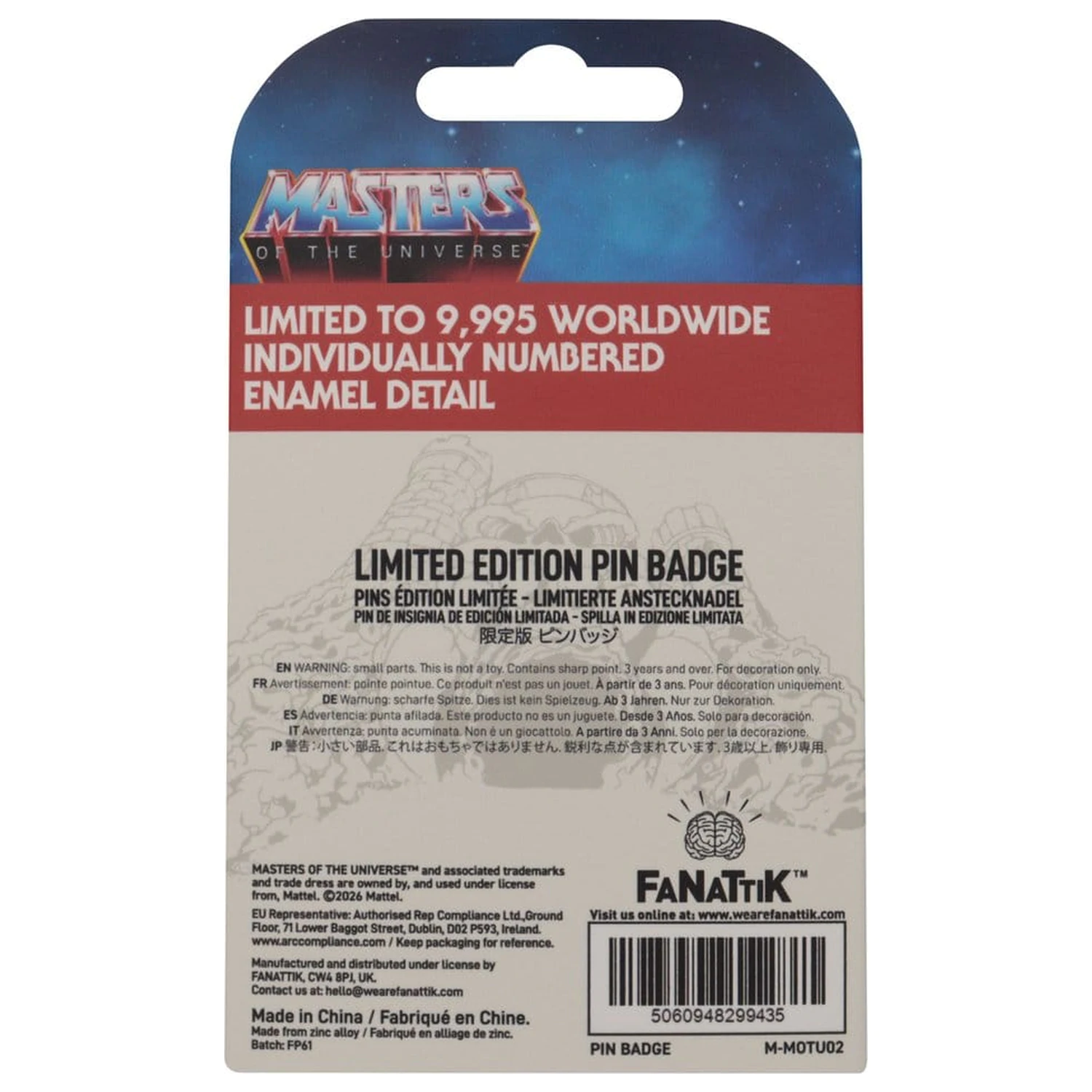 Masters of the Universe Pin Badge Skeletor Limited Edition zdjęcie produktu