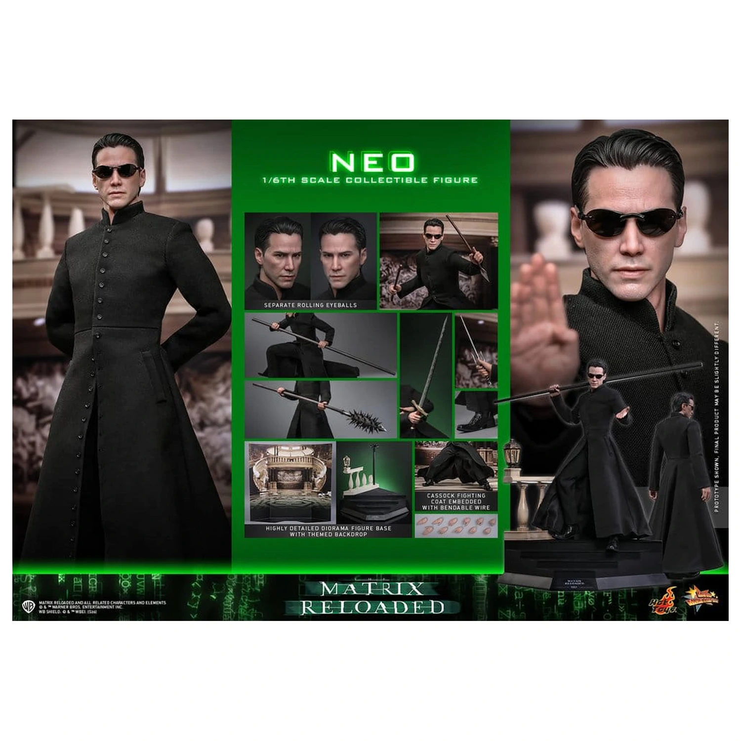 Matrix Movie Masterpiece Figurka Akcji 1/6 Neo 31 cm zdjęcie produktu