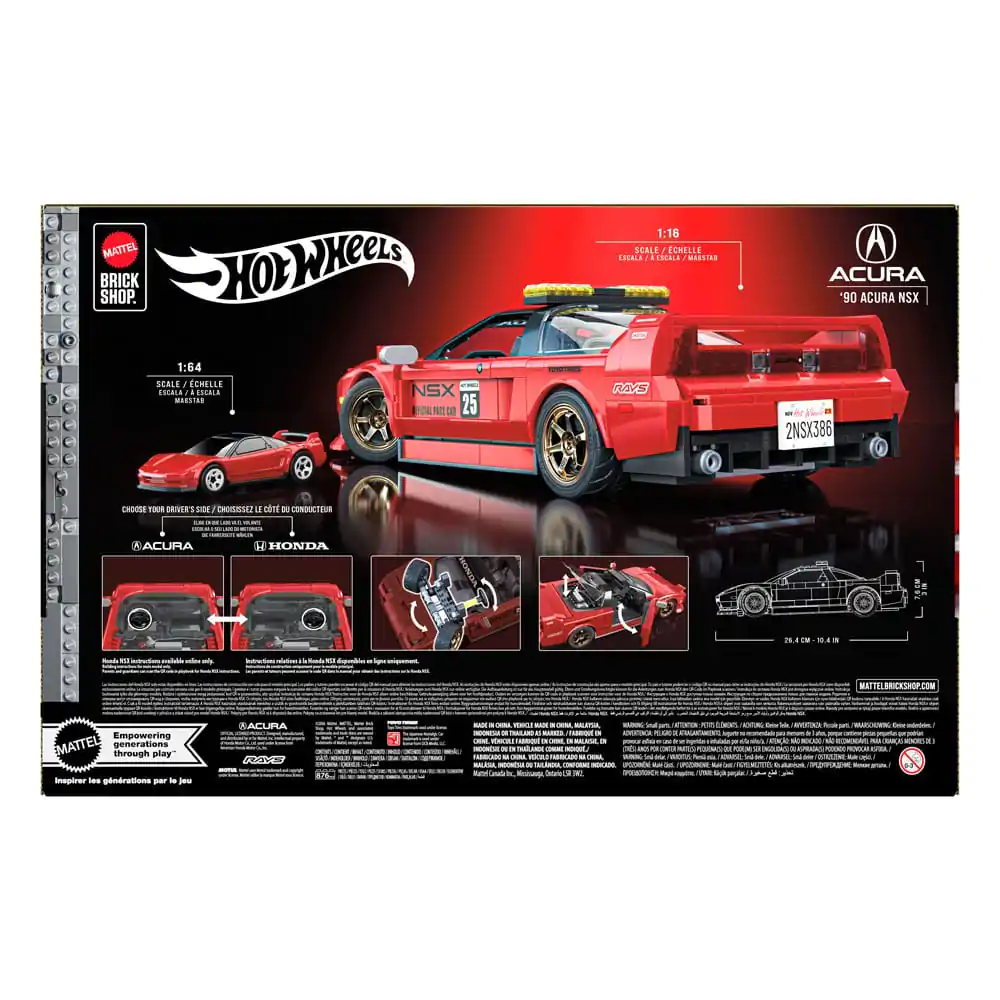 Mattel Brick Shop Hot Wheels Elite Series Zestaw Konstrukcyjny 1/16 '90 Acura NSX zdjęcie produktu