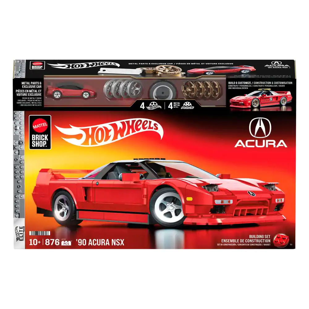 Mattel Brick Shop Hot Wheels Elite Series Zestaw Konstrukcyjny 1/16 '90 Acura NSX zdjęcie produktu