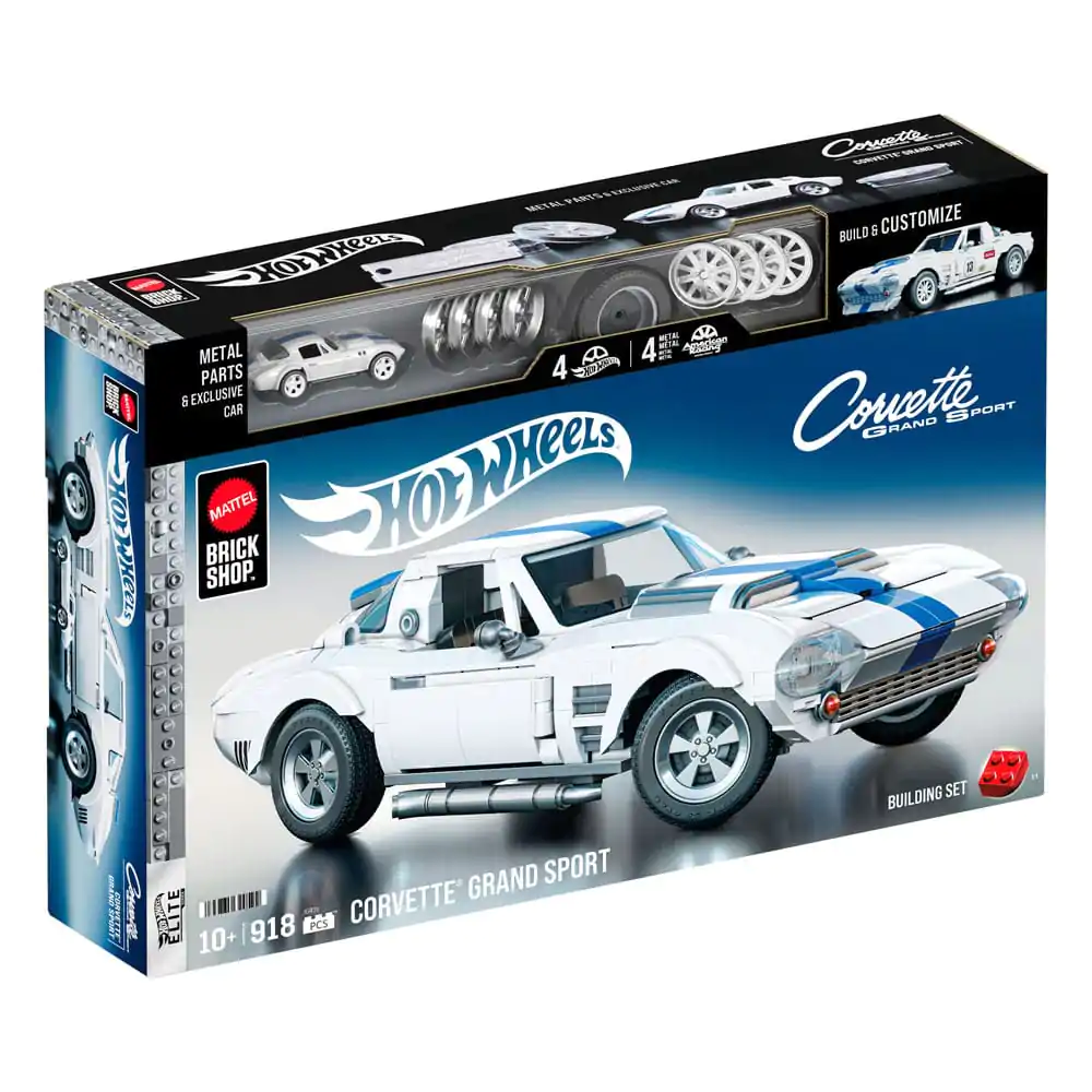 Mattel Brick Shop Hot Wheels Elite Series Zestaw konstrukcyjny 1/16 Corvette Grand Sport zdjęcie produktu