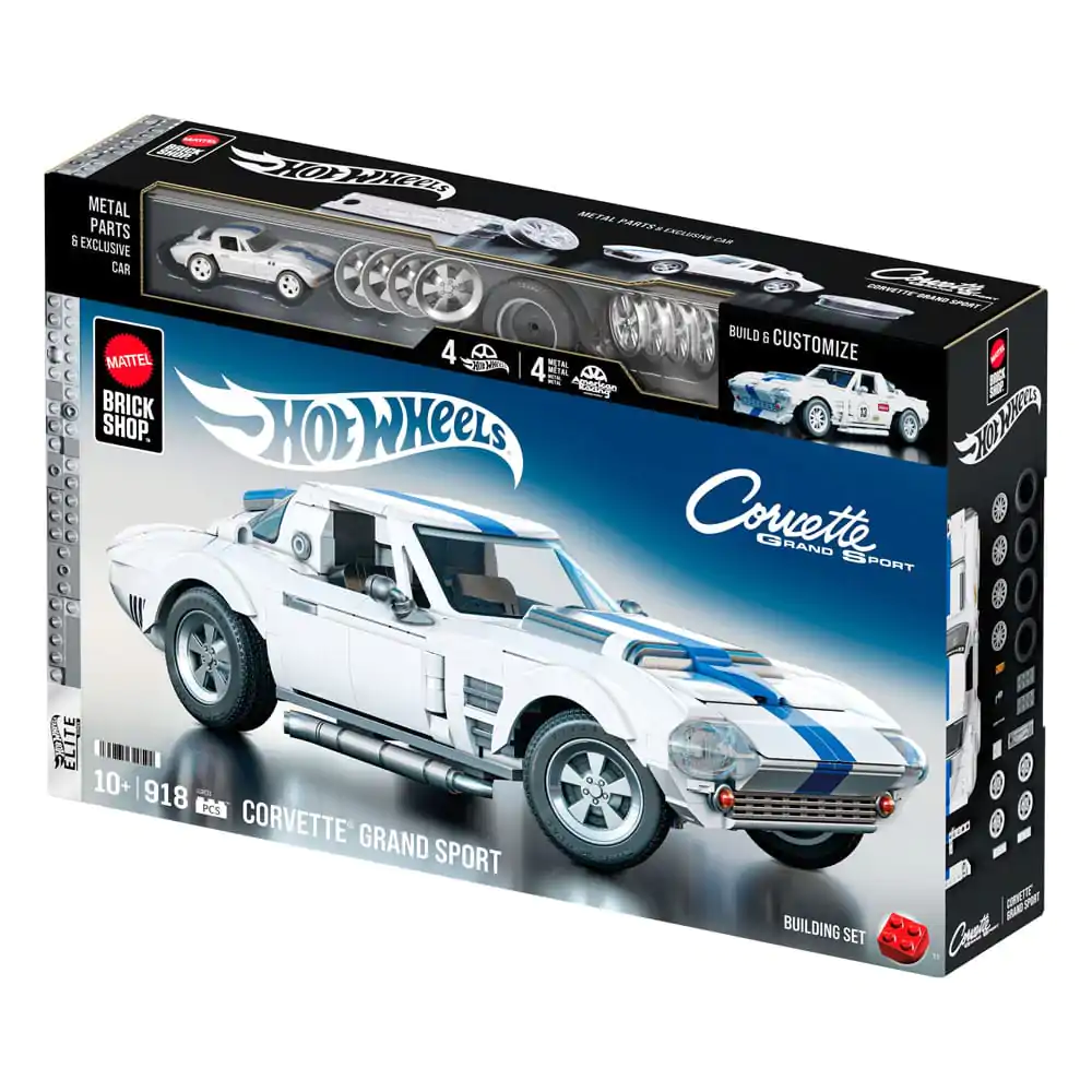 Mattel Brick Shop Hot Wheels Elite Series Zestaw konstrukcyjny 1/16 Corvette Grand Sport zdjęcie produktu
