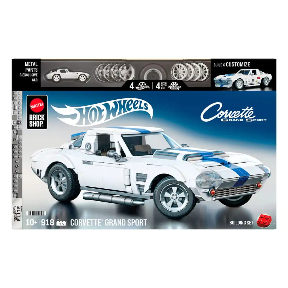 Mattel Brick Shop Hot Wheels Elite Series Zestaw konstrukcyjny 1/16 Corvette Grand Sport zdjęcie produktu