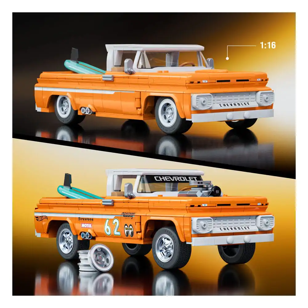 Mattel Brick Shop Hot Wheels Elite Series Zestaw Konstrukcyjny 1/16 Custom &#039;62 Chevy Pickup zdjęcie produktu