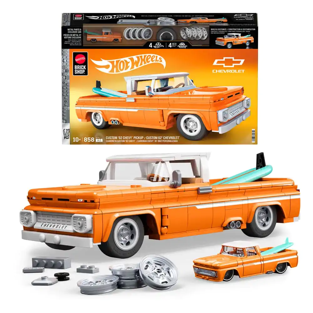 Mattel Brick Shop Hot Wheels Elite Series Zestaw Konstrukcyjny 1/16 Custom &#039;62 Chevy Pickup zdjęcie produktu
