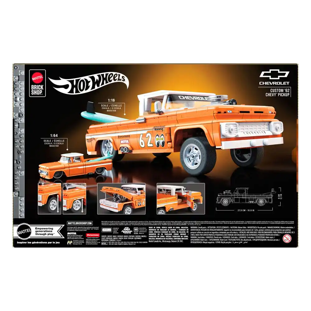 Mattel Brick Shop Hot Wheels Elite Series Zestaw Konstrukcyjny 1/16 Custom &#039;62 Chevy Pickup zdjęcie produktu