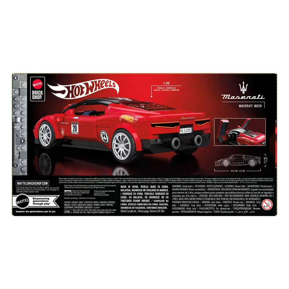 Mattel Brick Shop Hot Wheels Speed Series Zestaw do budowania 1/32 Maserati MC20 zdjęcie produktu