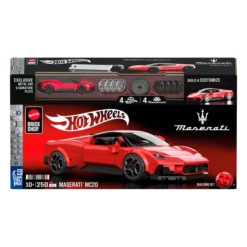 Mattel Brick Shop Hot Wheels Speed Series Zestaw do budowania 1/32 Maserati MC20 zdjęcie produktu