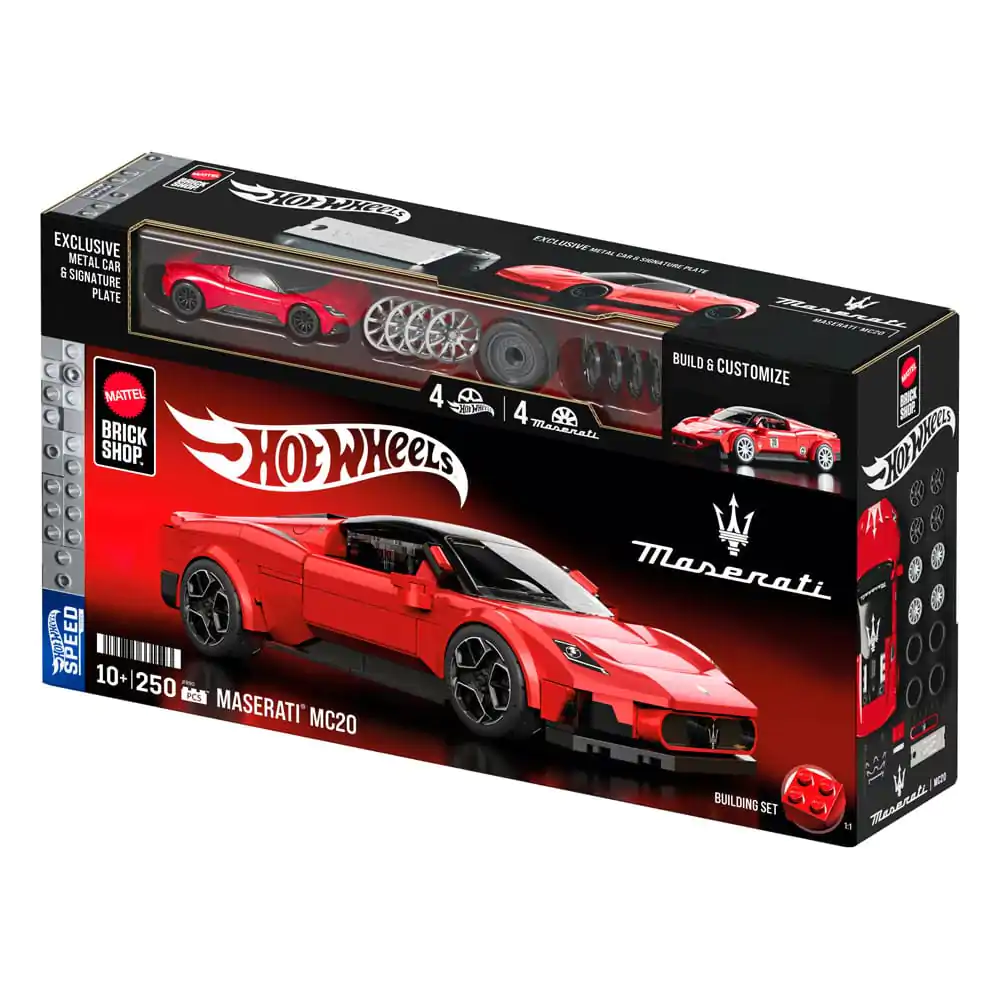 Mattel Brick Shop Hot Wheels Speed Series Zestaw do budowania 1/32 Maserati MC20 zdjęcie produktu
