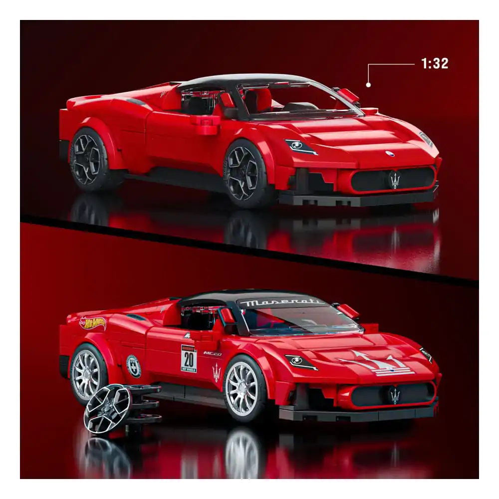 Mattel Brick Shop Hot Wheels Speed Series Zestaw do budowania 1/32 Maserati MC20 zdjęcie produktu