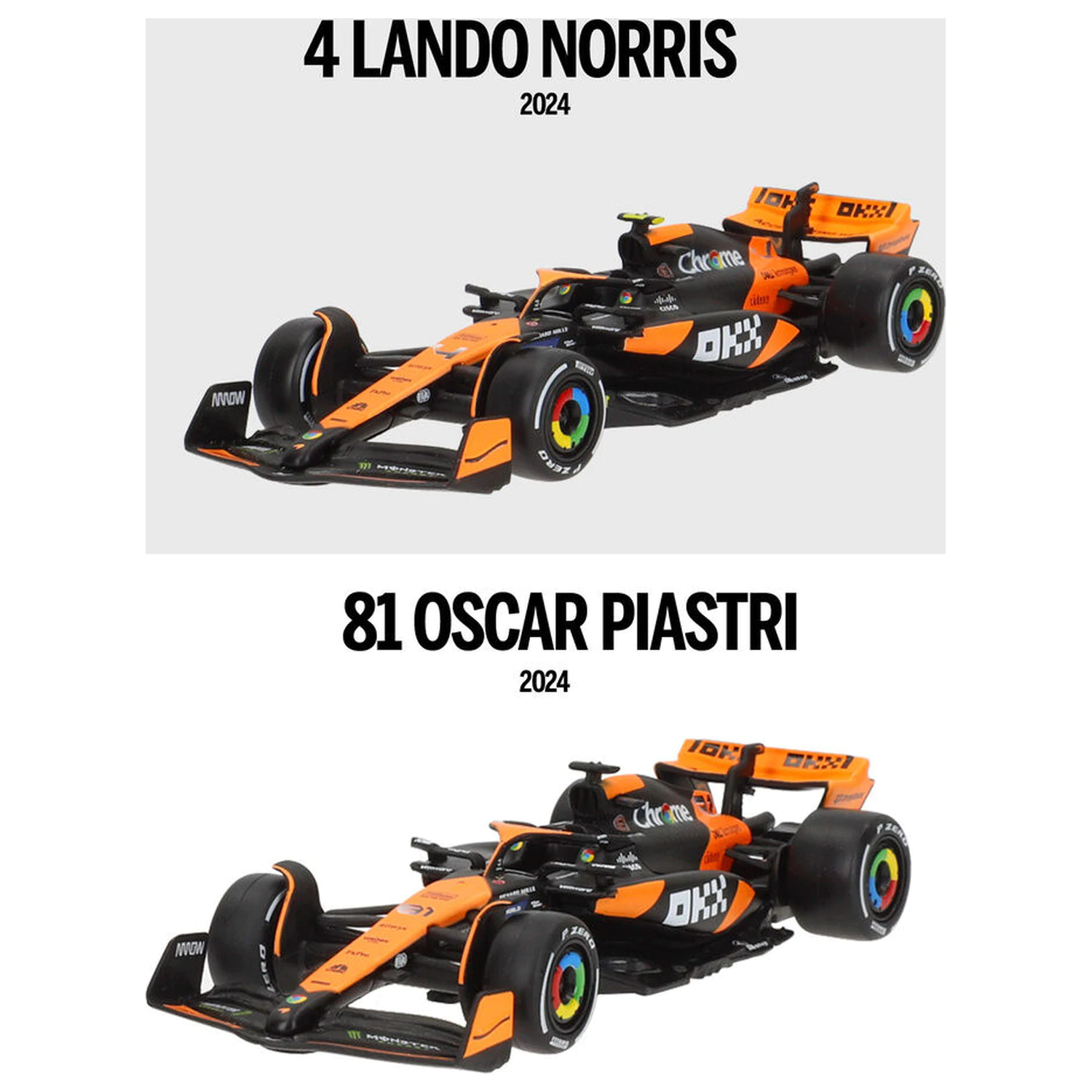 Mclaren MCL38 F1 2024 metal pack 2 samochody zdjęcie produktu