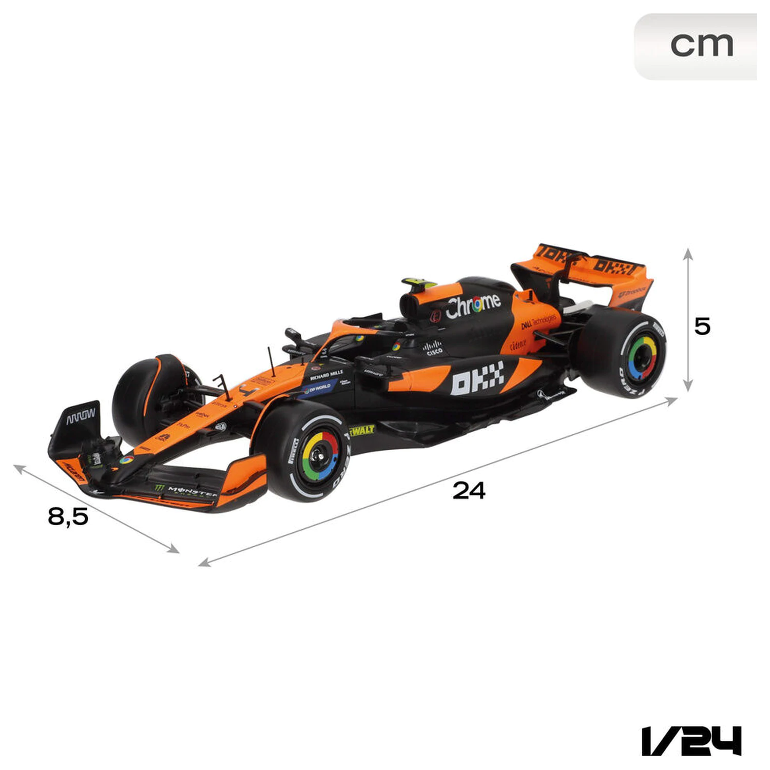 McLaren Norris MCL38 F1 metalowy samochód zdjęcie produktu