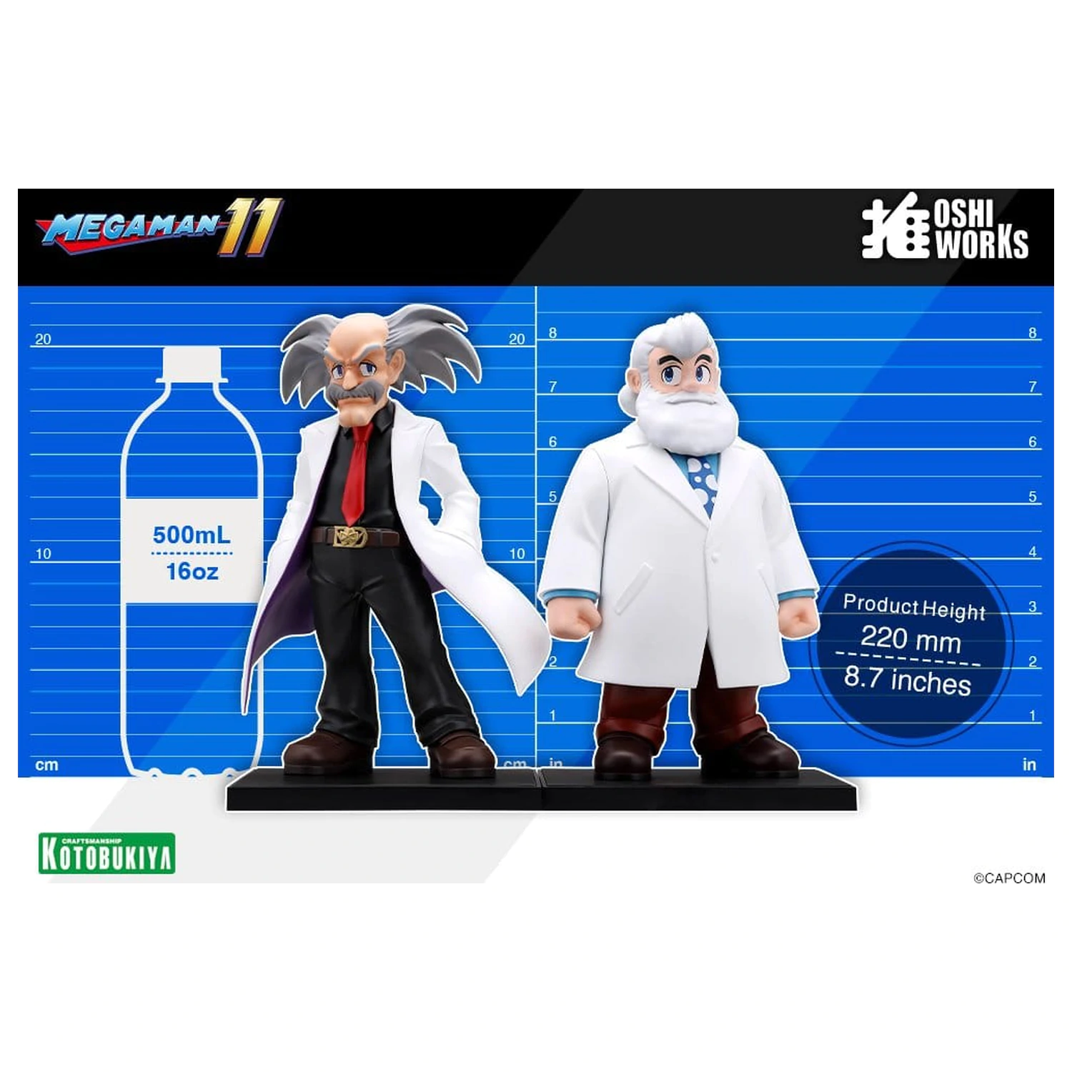 Mega Man Oshi Works PVC Figures 2-Pack Dr. Wily i Dr. Light zdjęcie produktu