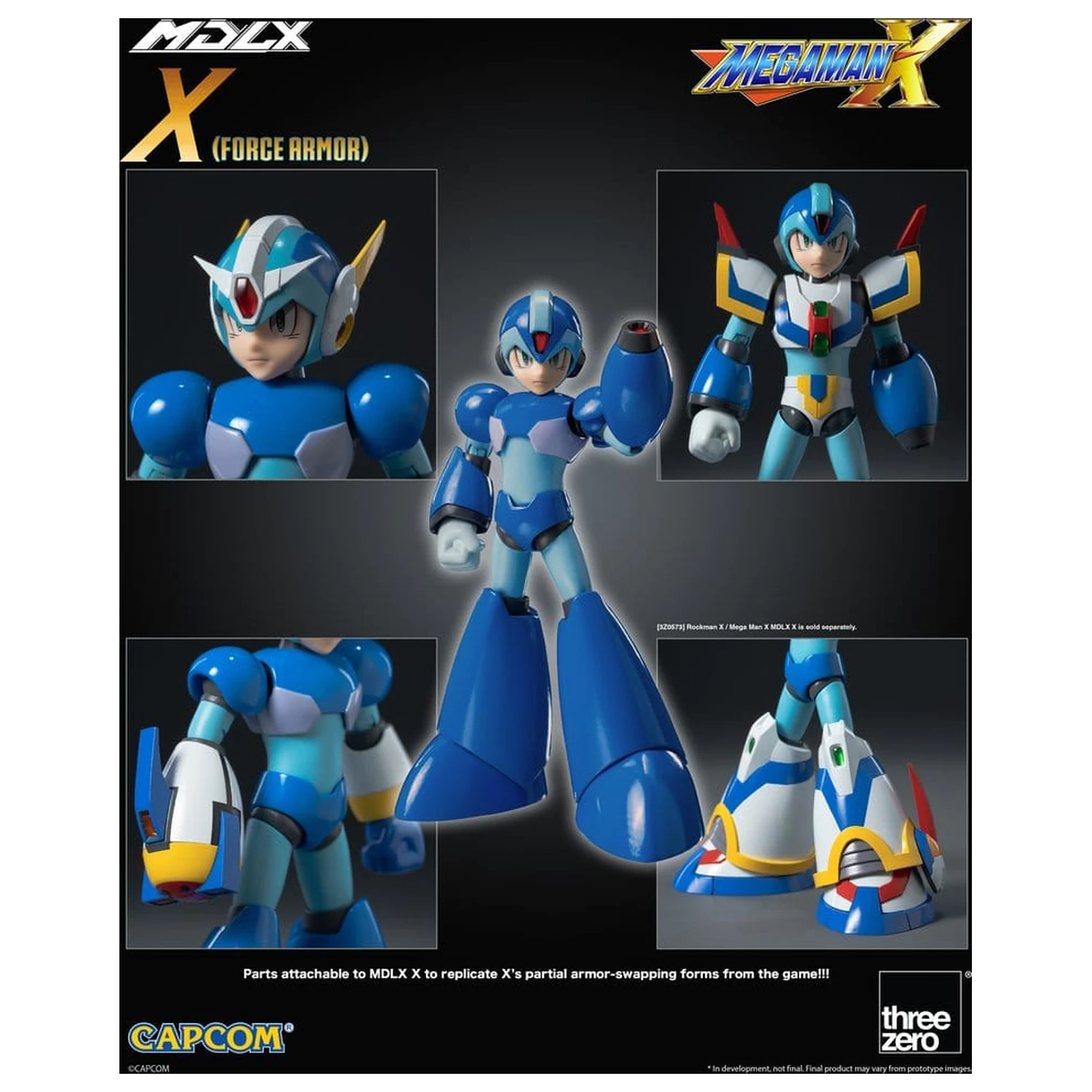 Mega Man X MDLX Figurka akcji Rockman / Mega Man Force Armor 12 cm zdjęcie produktu