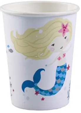 Mermaid Paper Cups 8 sztuk 250 ml zdjęcie produktu
