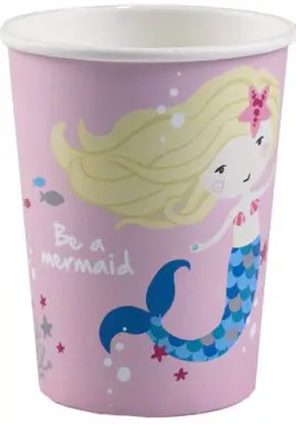 Mermaid kubki papierowe 8 sztuk 250 ml zdjęcie produktu