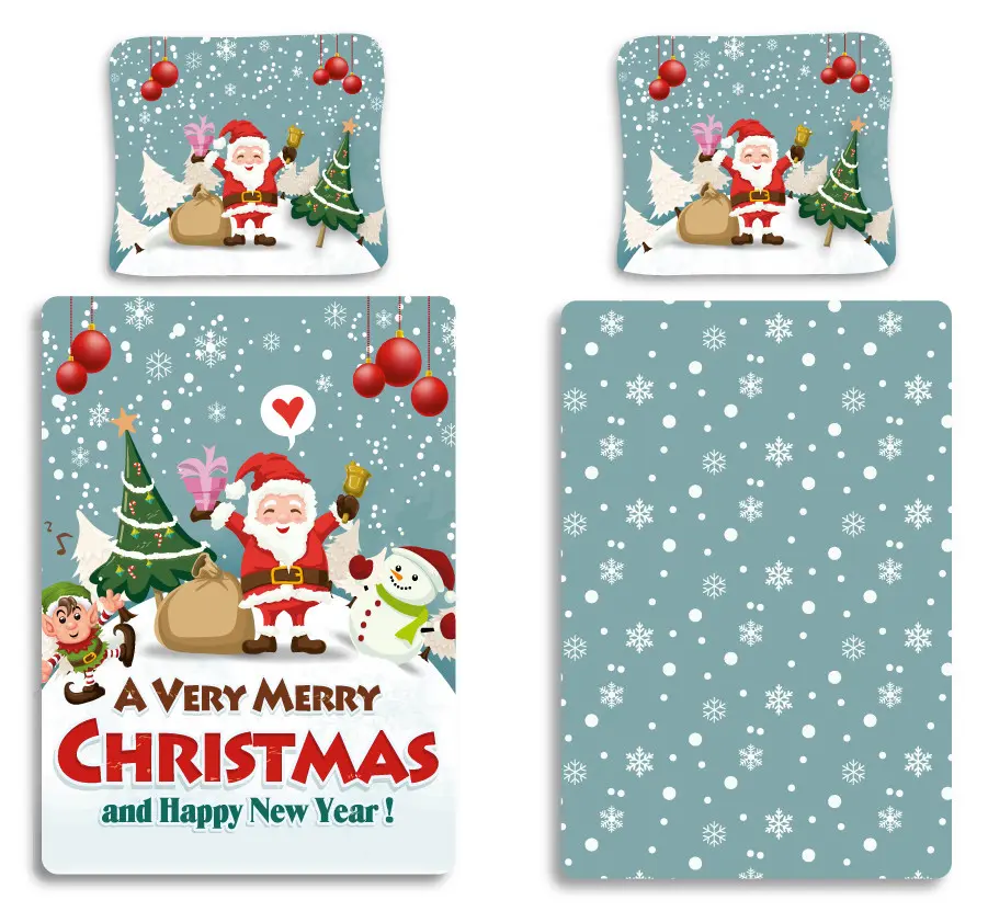 Merry Christmas, Świąteczny Komplet Poszewek na Kołdrę 140x200cm, 70x90 cm zdjęcie produktu