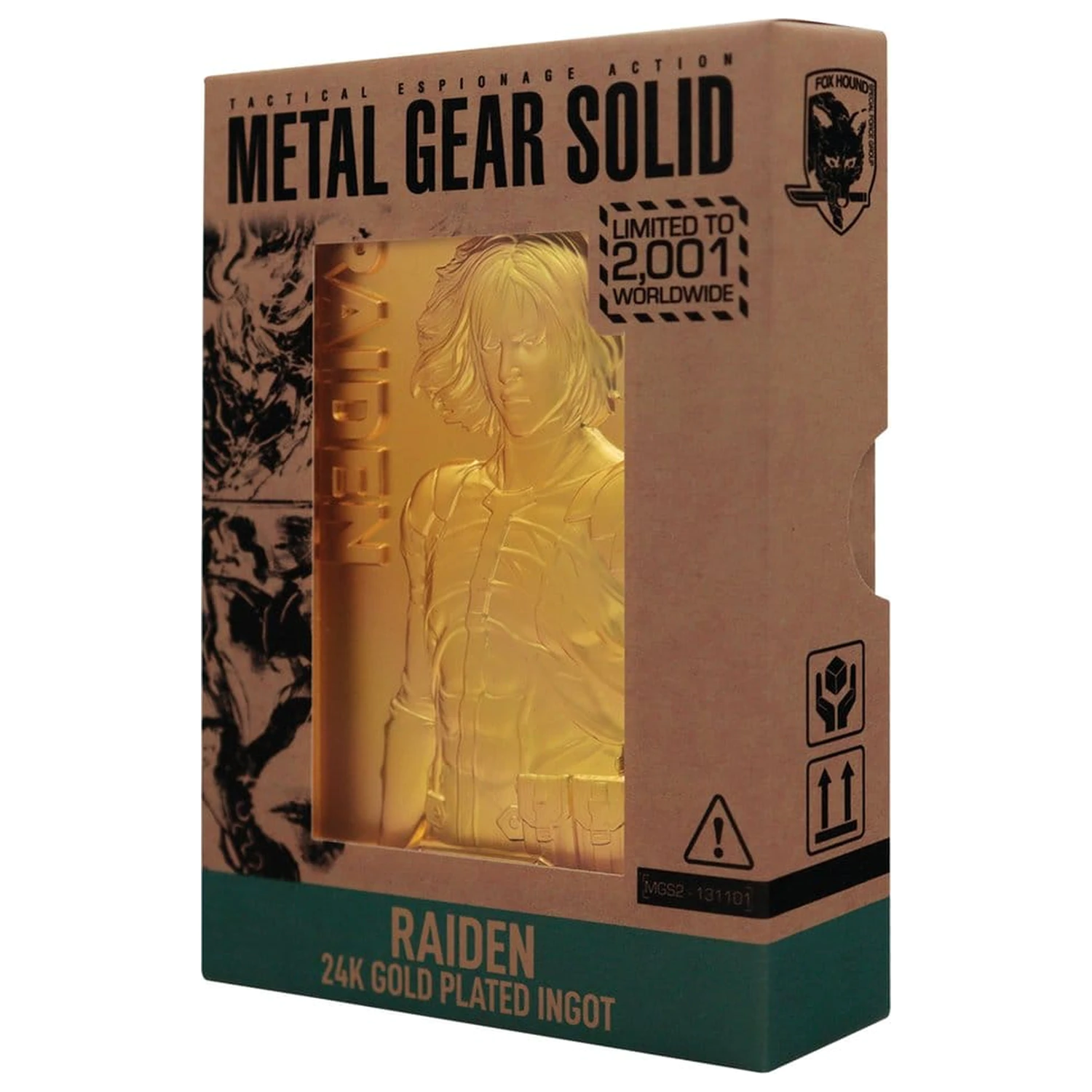 Metal Gear Solid 2 Ingot Raiden 24k pozłacana Edycja Limitowana zdjęcie produktu