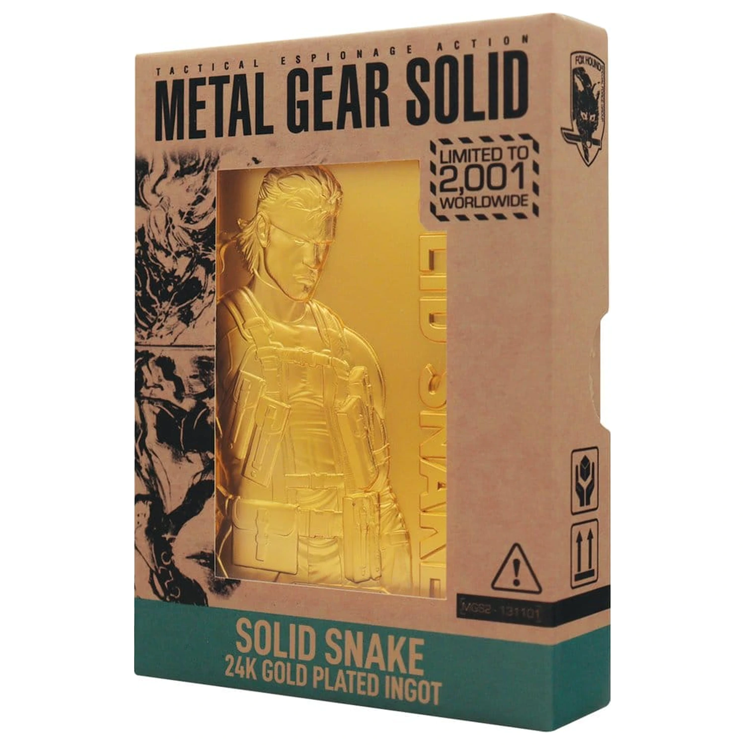 Metal Gear Solid 2 Ingot Snake pozłacany 24-karatowym złotem, edycja limitowana zdjęcie produktu