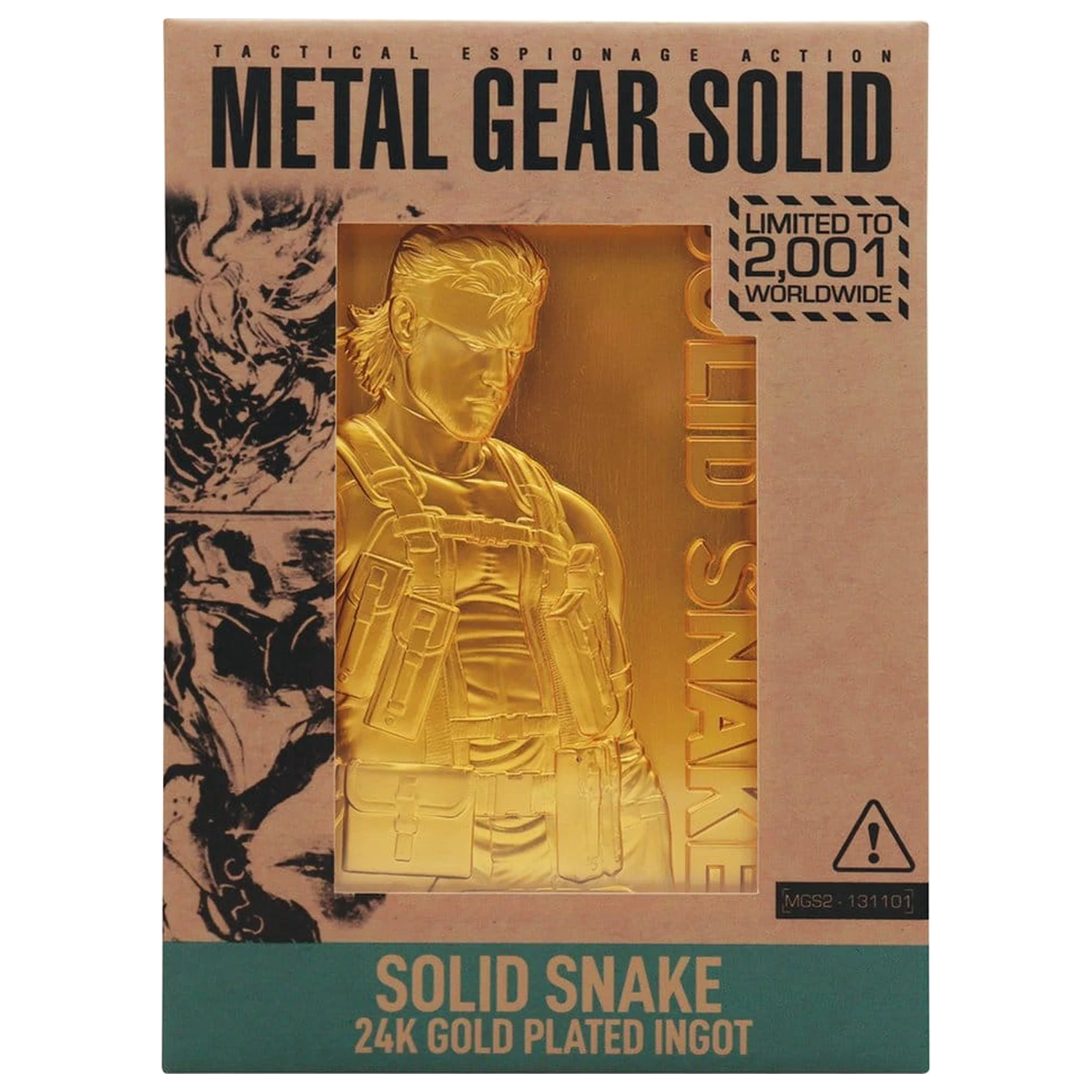Metal Gear Solid 2 Ingot Snake pozłacany 24-karatowym złotem, edycja limitowana zdjęcie produktu
