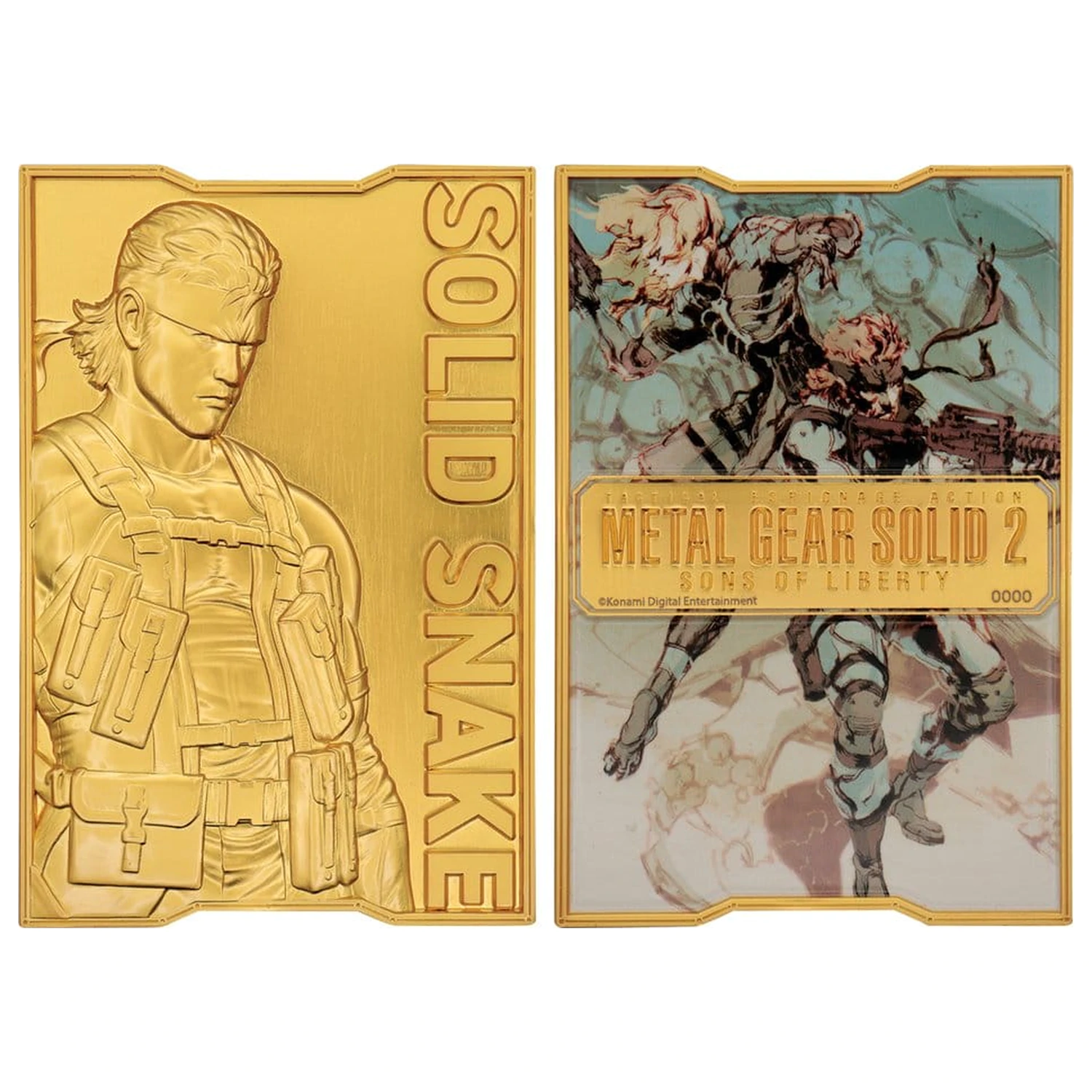 Metal Gear Solid 2 Ingot Snake pozłacany 24-karatowym złotem, edycja limitowana zdjęcie produktu