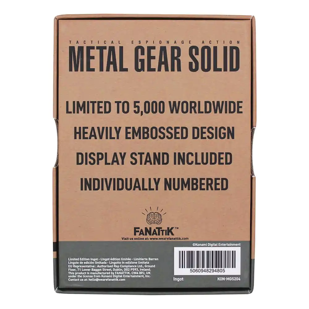 Metal Gear Solid 2 Sztabka Snake Edycja Limitowana zdjęcie produktu