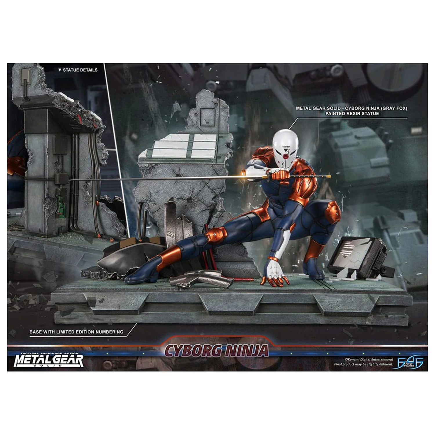 Metal Gear Solid Statua Cyborg Ninja (Gray Fox) 41 cm zdjęcie produktu