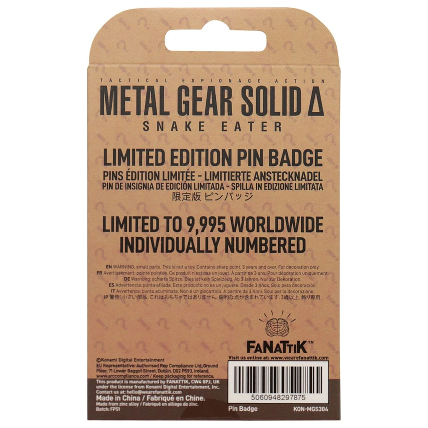 Metal Gear Solid Delta Przypinka Pin Lis Edycja Limitowana zdjęcie produktu