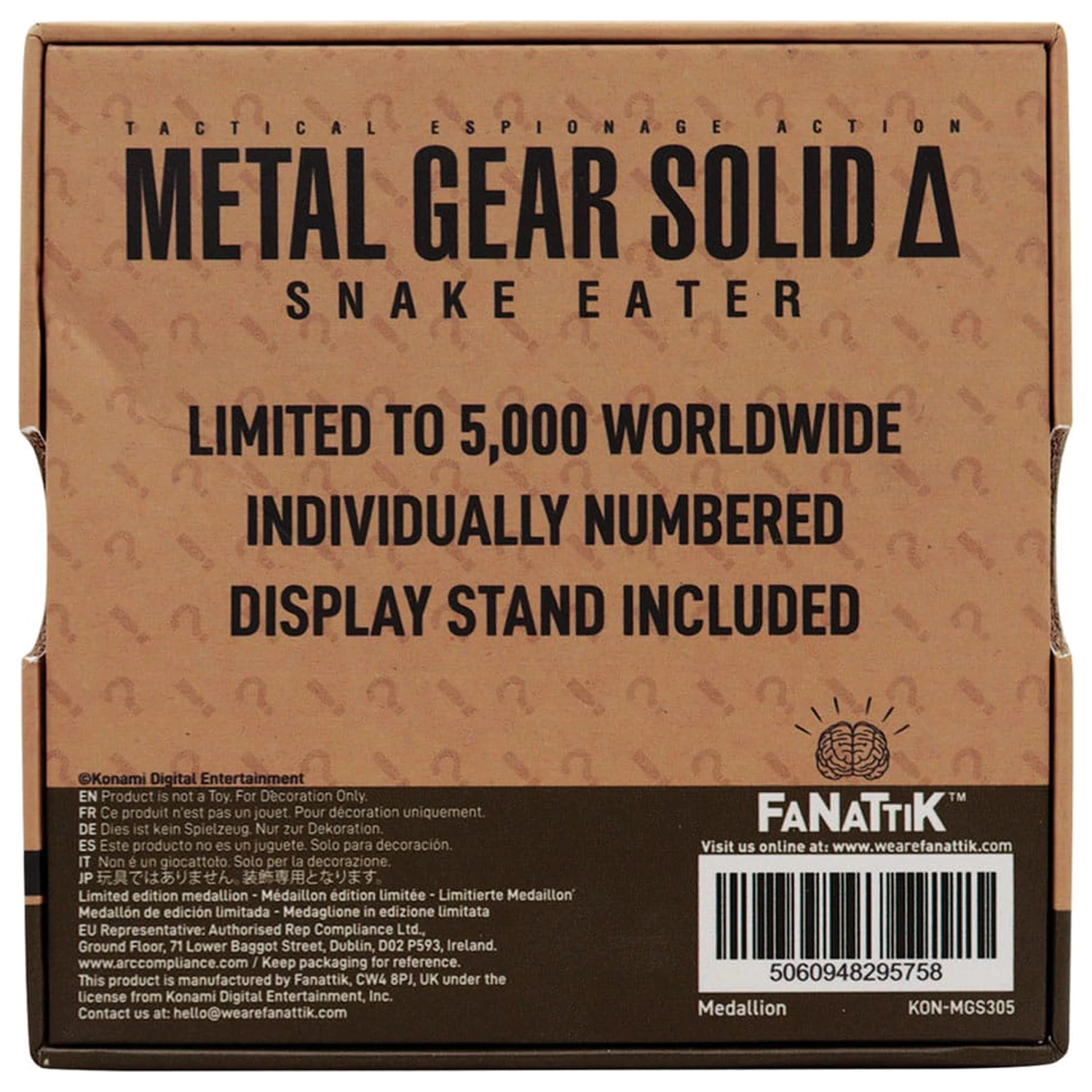 Metal Gear Solid Delta Medalion Cobra Unit Edycja Limitowana zdjęcie produktu
