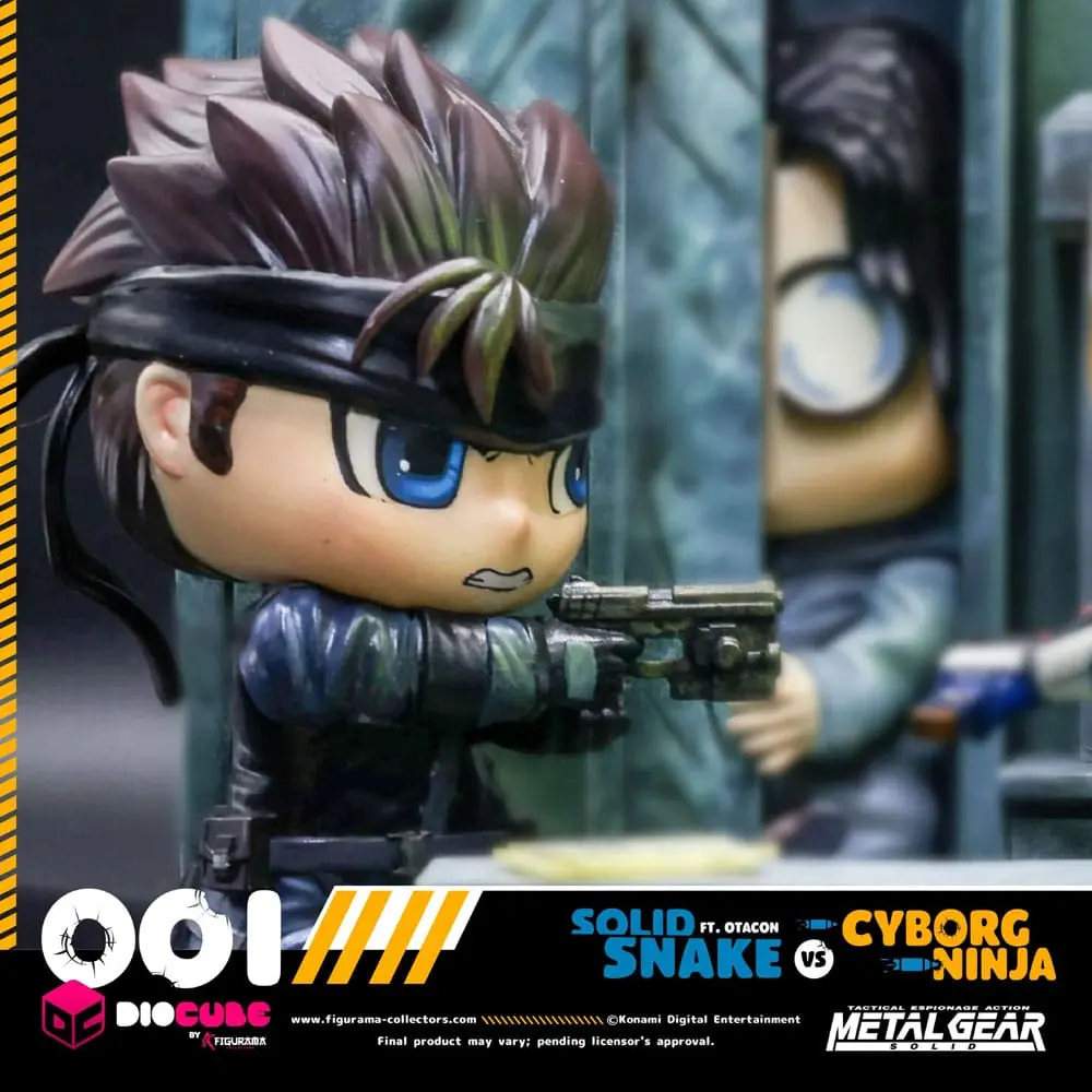 Metal Gear Solid DioCube Diorama PVC Solid Snake Vs Cyborg Ninja Ft Otacon 15 cm zdjęcie produktu