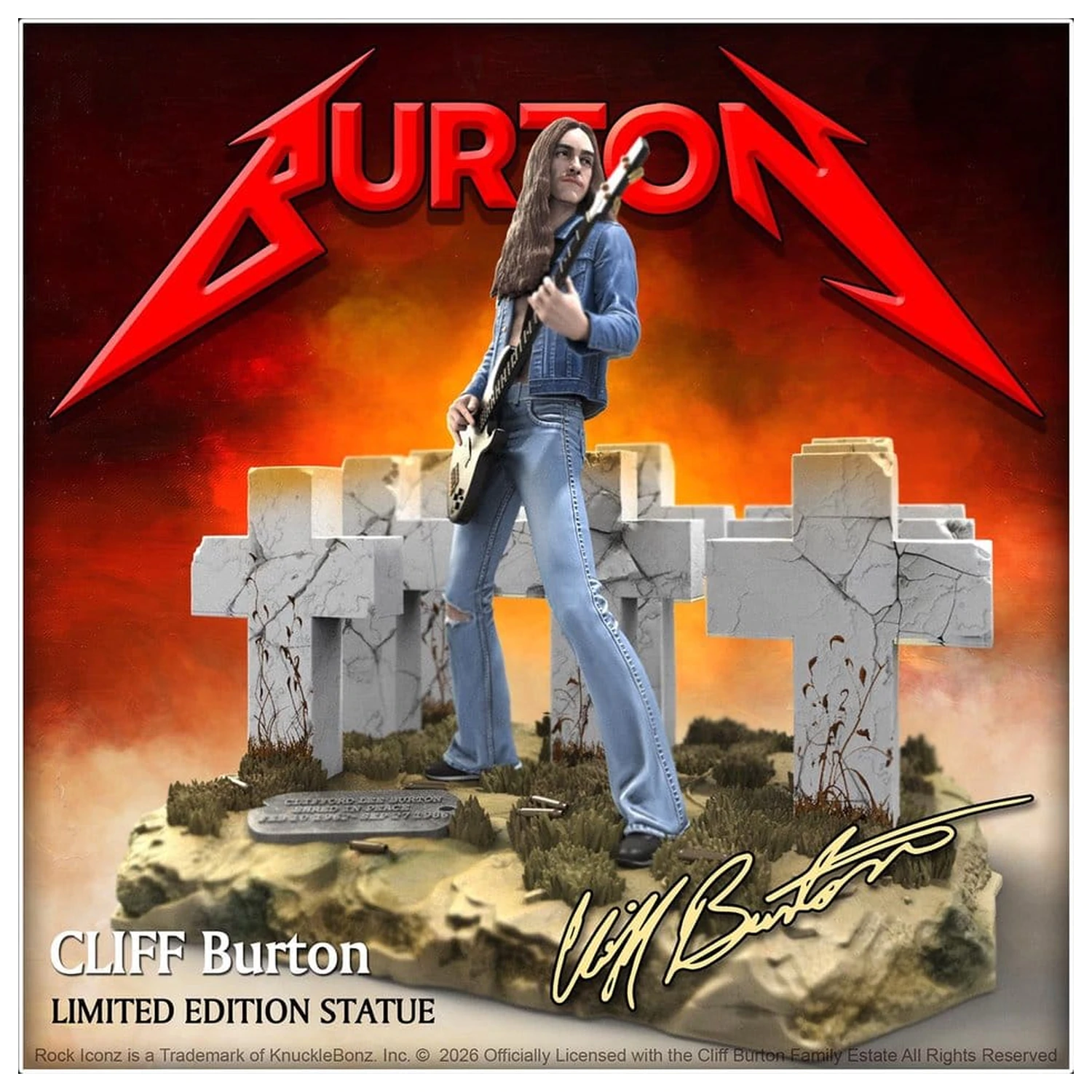 Metallica Rock Iconz Figurka Cliff Burton III 21 cm zdjęcie produktu