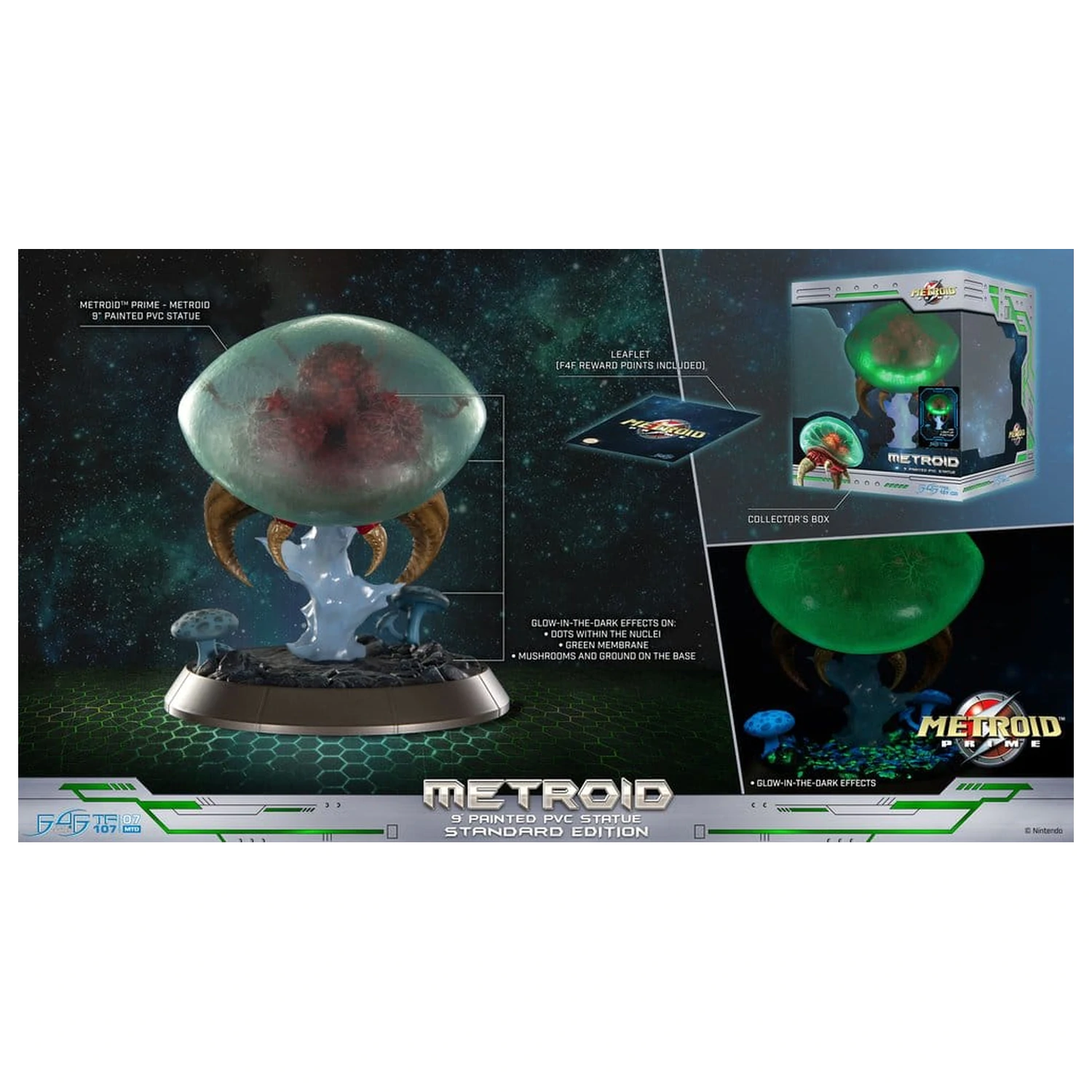 Metroid Prime figurka z PVC Metroid (Standard) (Glow in the Dark) 21 cm zdjęcie produktu