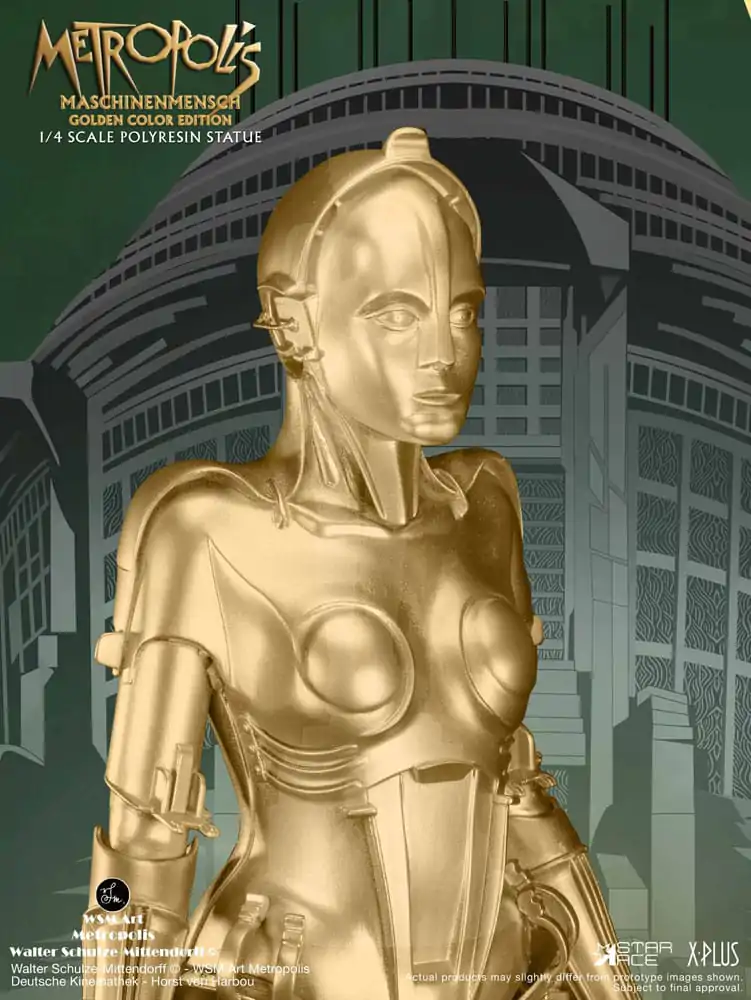 Metropolis Statue 1/4 Maschinenmensch Metallic Gold 40 cm zdjęcie produktu