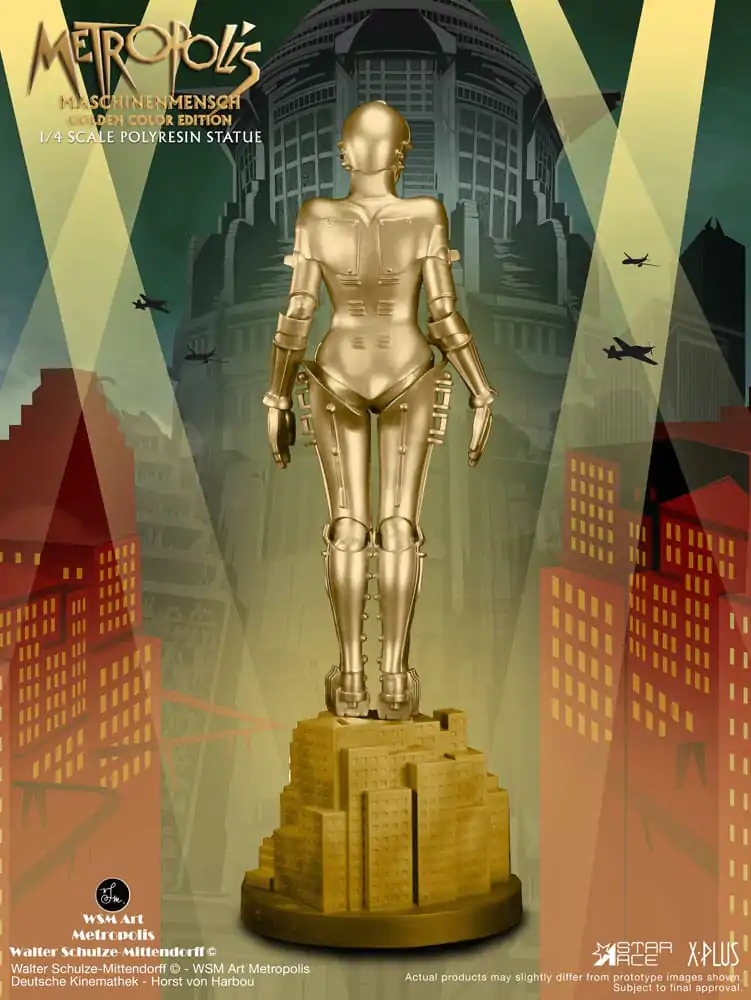 Metropolis Statue 1/4 Maschinenmensch Metallic Gold 40 cm zdjęcie produktu