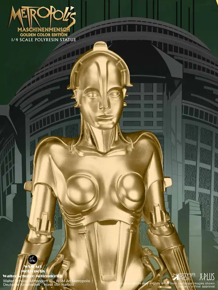 Metropolis Statue 1/4 Maschinenmensch Metallic Gold 40 cm zdjęcie produktu