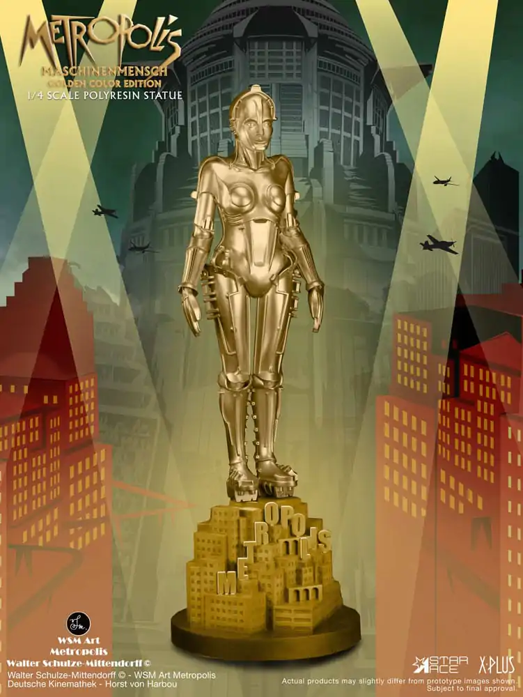 Metropolis Statue 1/4 Maschinenmensch Metallic Gold 40 cm zdjęcie produktu