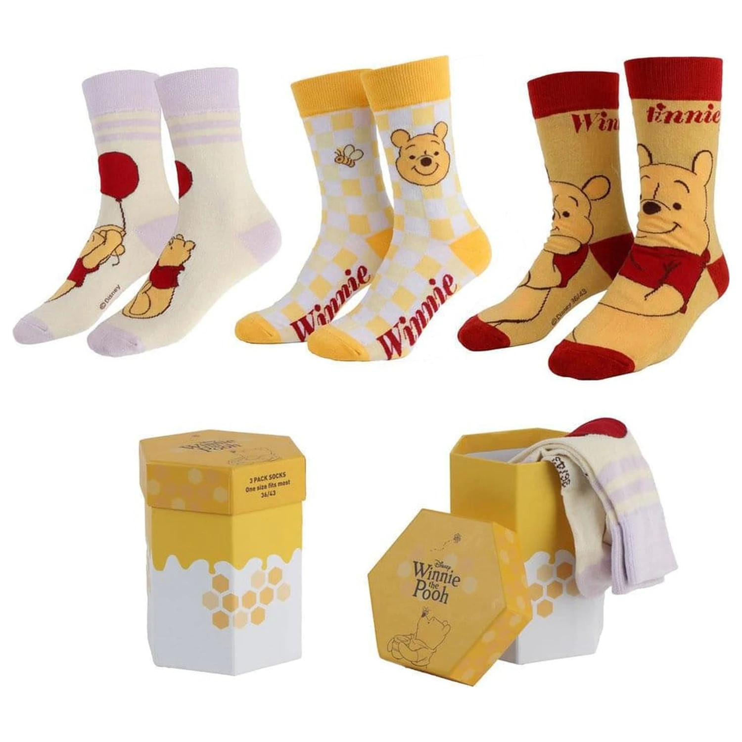 Skarpetki Winnie the Pooh 3-pak 36-43 zdjęcie produktu